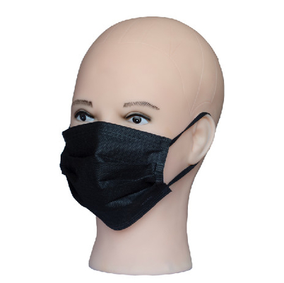 Colore eliminabile non tessuto del nero della piega 25gr della maschera di protezione 3 con i cicli dell'orecchio