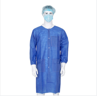 Cappotto eliminabile senza filaccia del laboratorio, resistente di acqua non tessuto chirurgico dell'abito