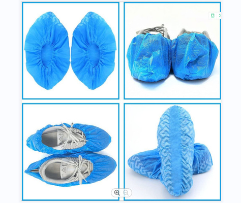 La scarpa eliminabile della prova della polvere riguarda il colore blu non tessuto di anti scivolo