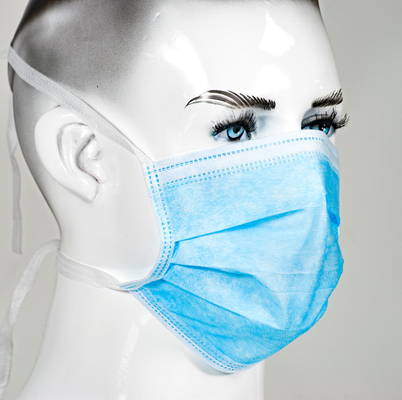 Maschera di protezione eliminabile non tessuta inodora del peso leggero con i legami 3 pieghe
