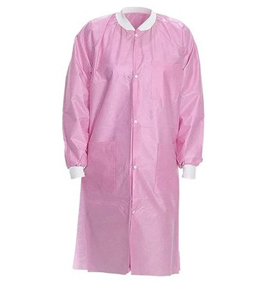 abito eliminabile del laboratorio 45gsm, cappotto non tessuto del laboratorio con 3 tasche